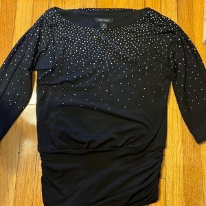 White House black market black sparkly top